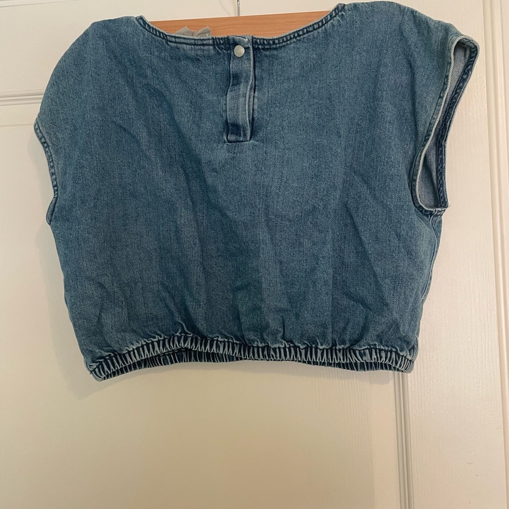 denim bubble top - Picture 3 of 4